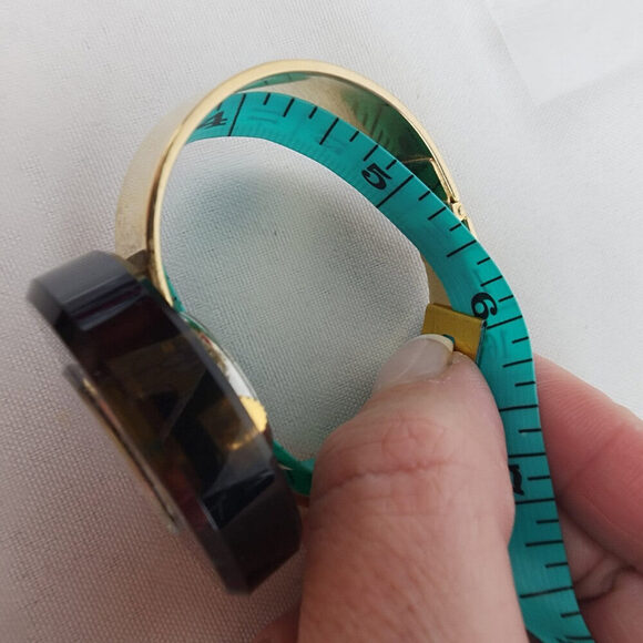 Vintage Marcel Boucher Brown Lucite 17 Jewels Gold Hinge Watch - Picture 7 of 7